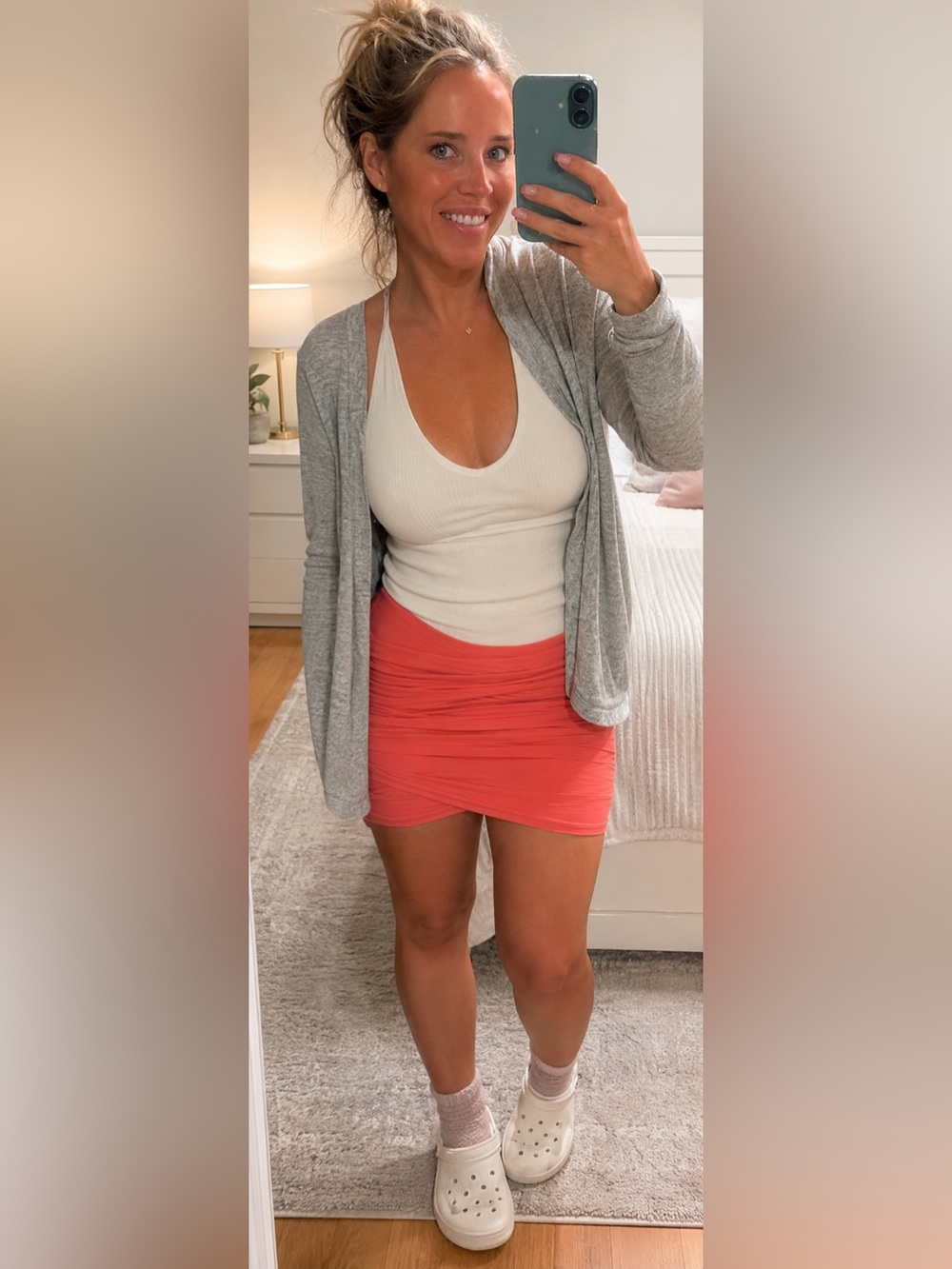 Athleta Coral Skort Built In Compression Shorts Athletic Skirt XS S